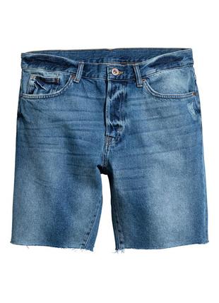 Шорты джинсовые синие рваные h&m 36 l