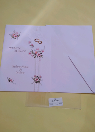 Открытка свадебная с конвертом, HALLMARK, США