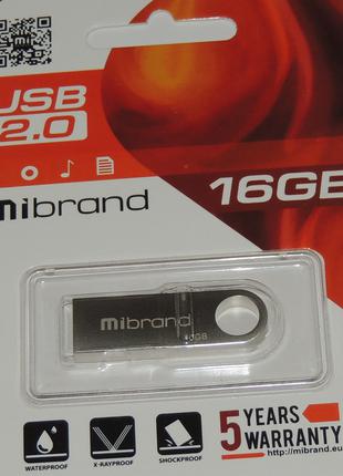 USB флеш Mibrand 16GB 2.0 Metal гарантія 2 роки