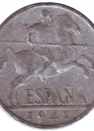 Монета 10 сантимов. 1941,45 год, Испания.(Г)