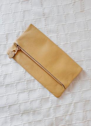Сумочка клатч jaeger кожаный сумка оригинал натуральная кожа ш...