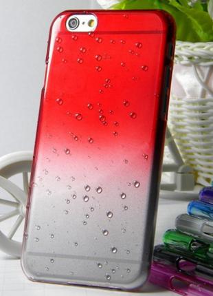 Красный чехол с эффектом росы для Iphone 6/6S