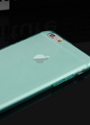 Силиконовый голубой чехол для Iphone 6
