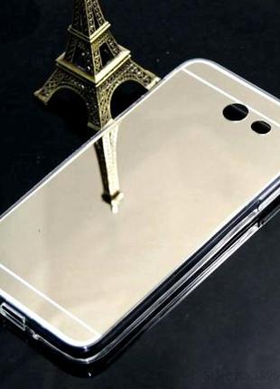 Зеркальный золотистый силиконовый чехол для Samsung Galaxy J7 ...