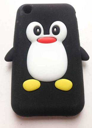 Силиконовый чехол "Пингвин" для iPhone 3/3s