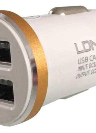 Белый автомобильный USB адаптер от прикуривателя LDNIO DL-C22 ...