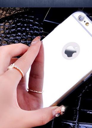 Зеркальный серебристый чехол для Apple Iphone 7 Plus