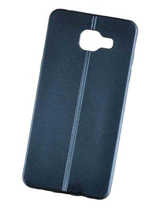 Cиликоновый чехол-накладка текстура Кожаный шов для Samsung Ga...