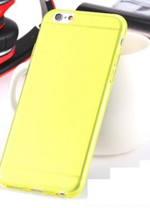Желтый пластиковый чехол для Iphone 6
