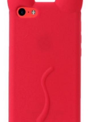 Чехол силиконовый "Красный кот" для iPhone 5/5s