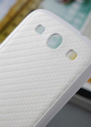 Задняя белая рефленная крышка для Samsung Galaxy S3