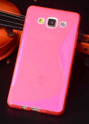 Силиконовый розовый чехол для Samsung Galaxy A5