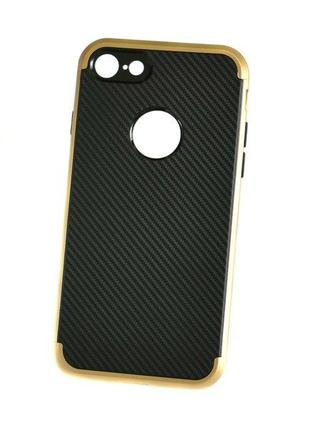 Мягкий чехол-накладка IPAKY Carbon для iPhone 7 и iPhone 8 чер...