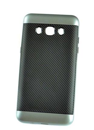 Мягкий серый чехол-накладка IPAKY Carbon для Samsung Galaxy J7...