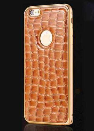 Комбинированный чехол-бампер Крокодиловая кожа iPhone 6/6s