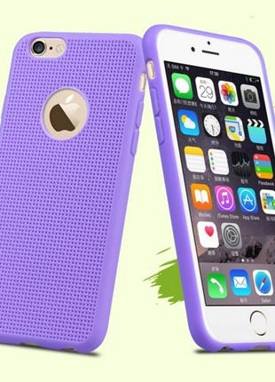 Силиконовый фиолетовый чехол для iphone 6