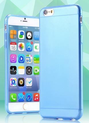 Голубой пластиковый чехол для Iphone 6