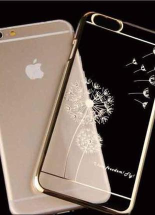 Чехол SWAROVSKI Dandelion Clear Gold для Iphone 6/6s