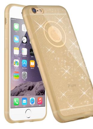 Золотистый силиконовый чехол-накладка для iPhone 6/6S