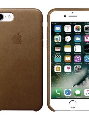 Оригинальный коричневый кожаный чехол для Iphone 7 Plus