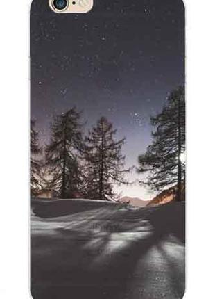 Силиконовый чехол "Зима" для Iphone 6 Plus (рисунок - печать)