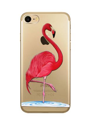 Мягкий ультратонкий силиконовый чехол Фламинго для Iphone 7 и ...