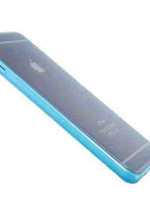 Голубой комбинированный чехол-бампер для Iphone 6/6S