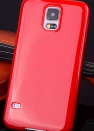 Силиконовый красный чехол для Samsung Galaxy S5