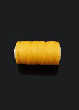 Нитка вощеная для шитья по коже 1 мм 50 м ярко-желтый цвет пло...