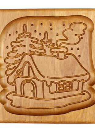 Пряничная доска деревянная Дом в лесу размер 16*15*2см .Форма ...