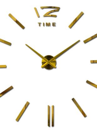 Настінний об'ємний 3D годинник великий 120см з полосками колір...