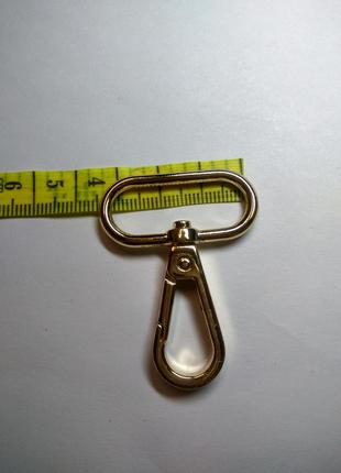 Карабін для сумки золото внутрішній діаметр 3,2 см