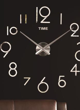 Настінний об'ємний 3D годинник великий 120см з арабськими цифр...