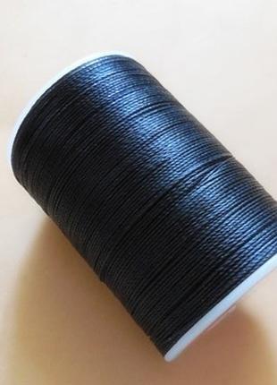 Нитка вощеная для шитья по коже 0,45 мм S999 148 м черный цвет...