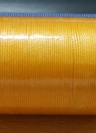 Нитка вощеная для шитья по коже 0,55 мм S041 113 м темно-желты...