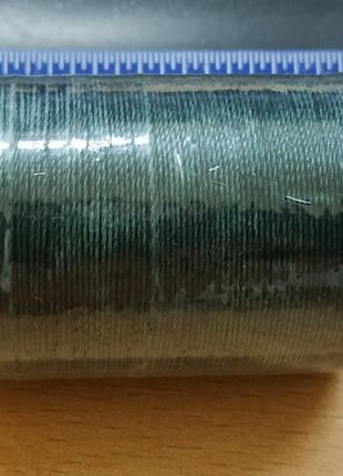Нитка вощеная для шитья по коже 0,55 мм S079 113 м темно-зелен...