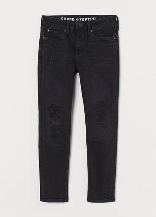 Джинсы h&m superstretch skinny fit jeans черные