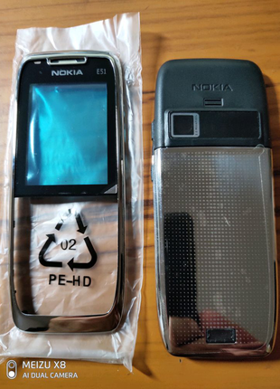 Корпус для телефона Nokia E51-серебро