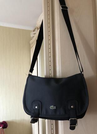 Lacoste, практичная сумка портфель , оригинал , унисекс