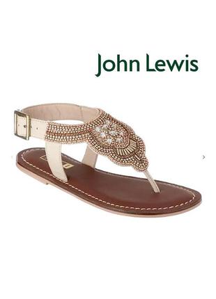 Очень красивые кожаные сандалии от john lewis с камнями р.2 (3...