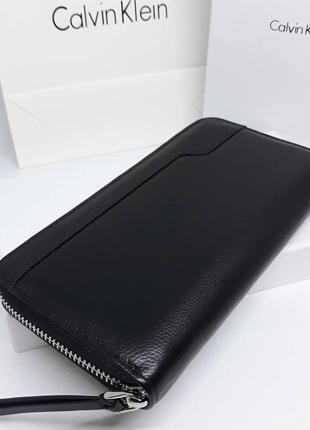 Кошелек мужской кожаный черный гаманець клатч