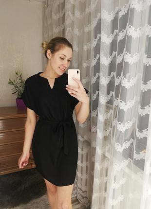 Платье, платье туника, платье свободное, платье под пояс