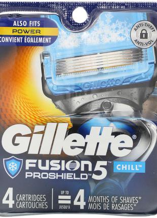 Gillette, Fusion5 Proshield, Chill, 4 Cartridges Киев