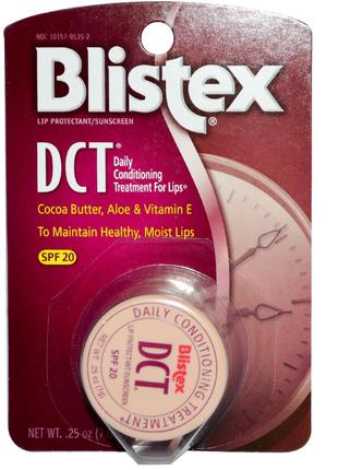 Blistex, DCT (Ежедневное увлажнение) для губ, SPF 20, 0,25 унц...