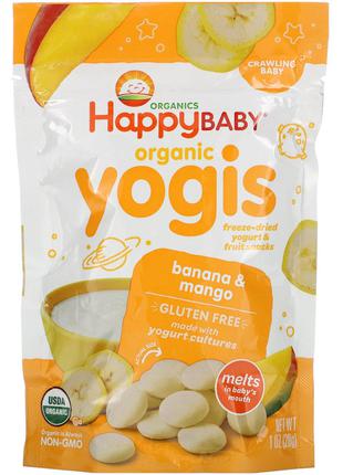 Happy Family Organics, Yogis, органические снеки из сублимиров...