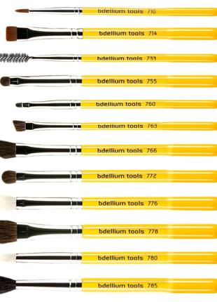 Bdellium Tools, Studio Line, набор кисточек для глаз и чехол, ...