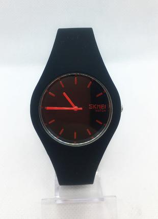 Часы женские наручные Skmei 9068 (Скмеи), цвет черный с красны...
