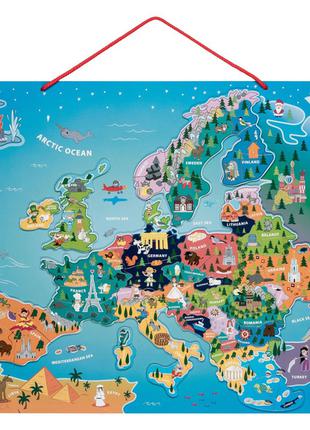 Большая магнитная карта-пазл Европы PLAYTIVE. Язык немецкий.