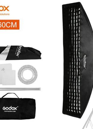 Софтбокс-стрип Godox 35x160см с сотами для студийных вспышек (...