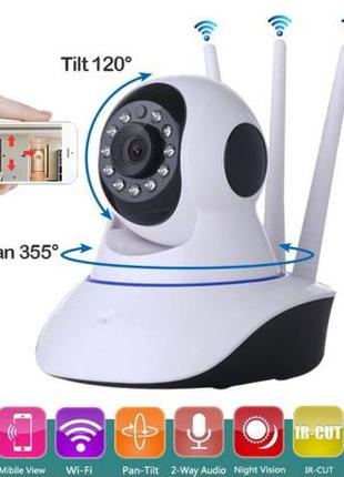 Беспроводная поворотная IP камера видеонаблюдения HD 720P WIFI...